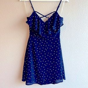 Navy Polka Dot Dress